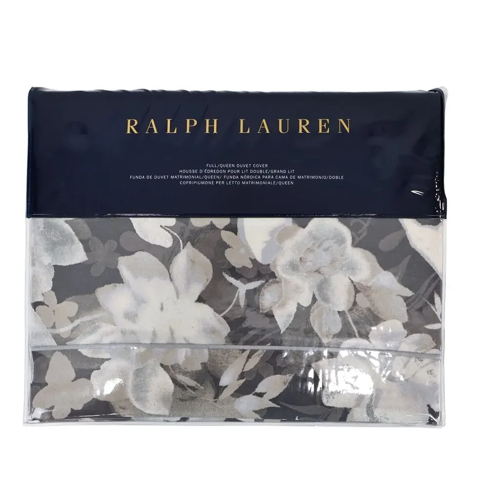 Ralph Lauren Bedding Avery Duvet Cover Charcoal Heather Full/Queen 92x96 NWT